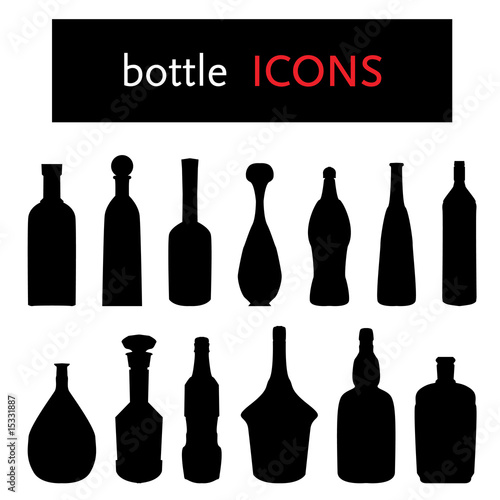 silhouette of bottles