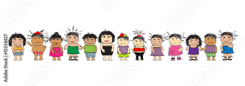 Funny peoples, cartoon. See also similar work in my gallery