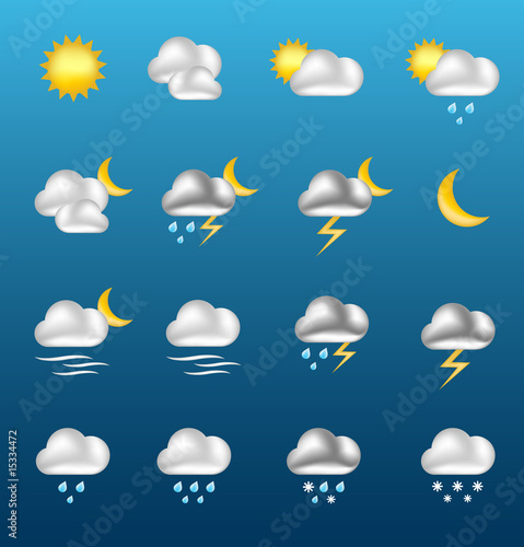 Vector shiny WEATHER icons [01]