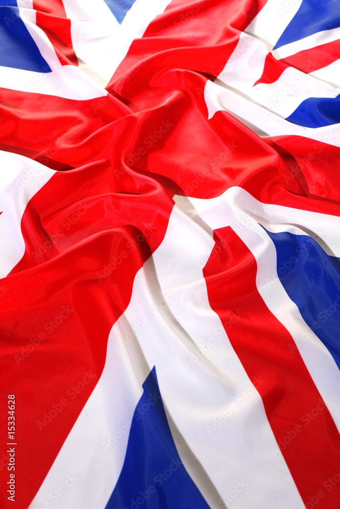 Fototapeta premium flapping flag UK with wave