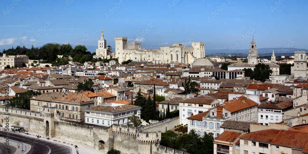 Vue aérienne d'Avignon