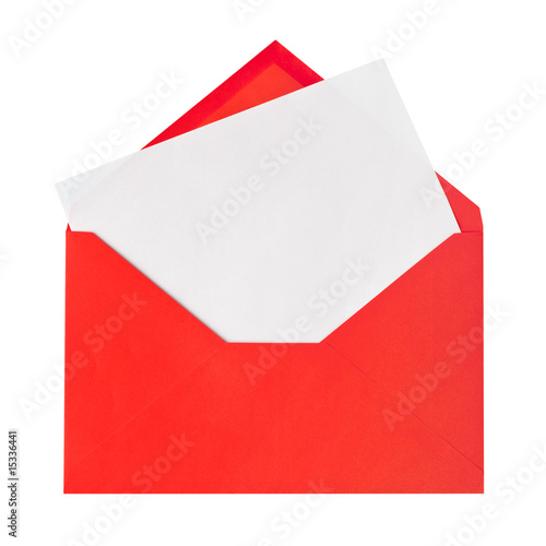 Red letter isolated on white background