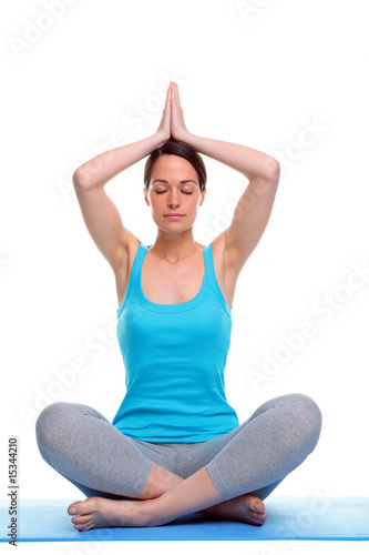 Woman in a yoga meditation pose
