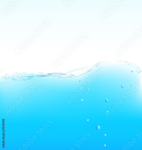 Purity water wave. Vector illustration.