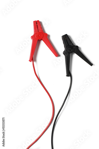 Isolated pair of car jump leads