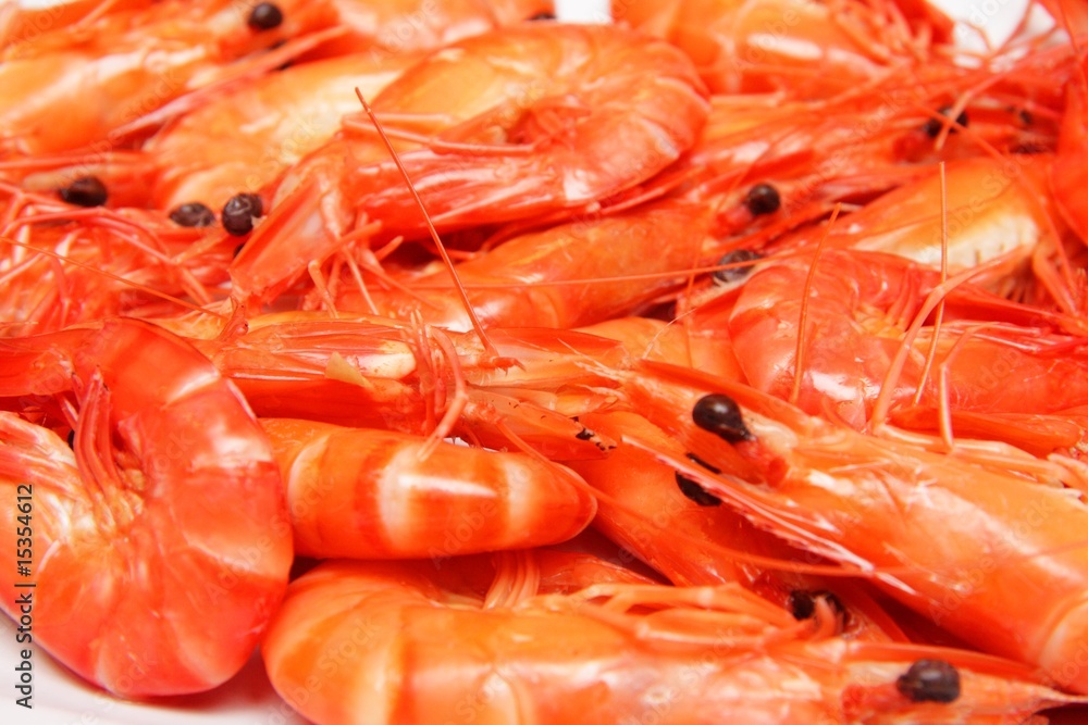 Cooked prawns
