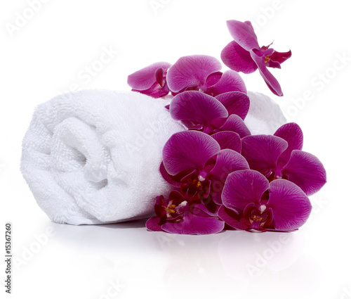 towel with flowers