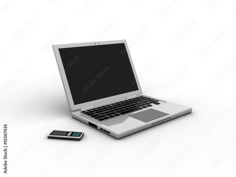 Laptop and phone Laptop and phone