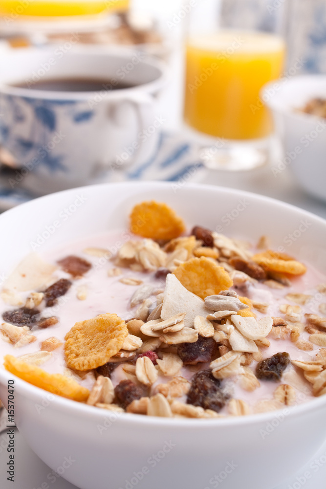 muesli, coffee and juice muesli, coffee and juice