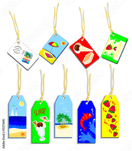 Cartellini soggetto vacanze