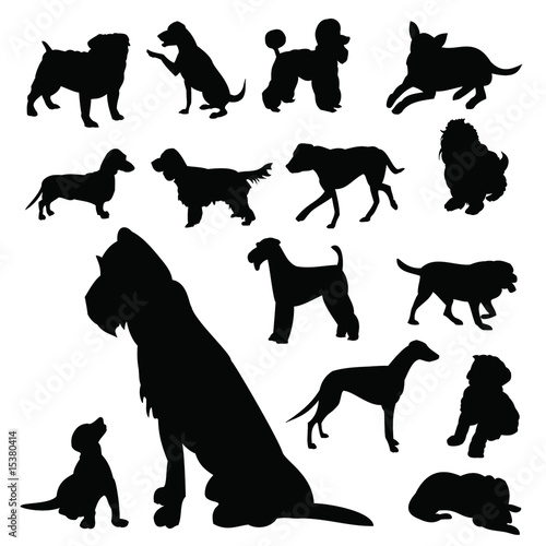 Lots of Dog Silhouettes