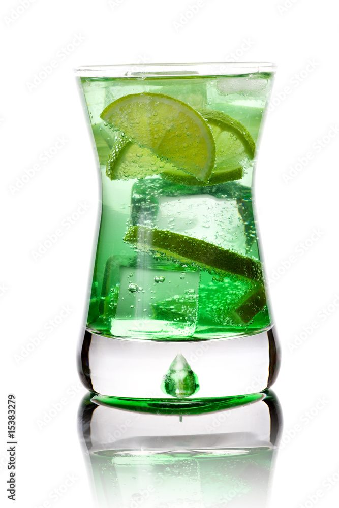 Green drink with lemon Green drink with lemon