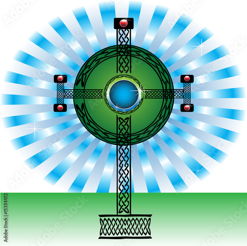 Colorful celtic cross