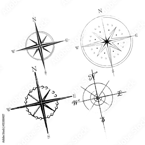 Set of Compass Roses