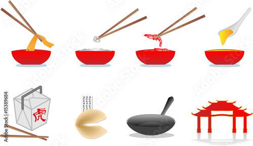 chinese food vector icons