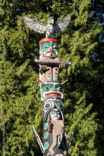 Part of Totem Pole in Stanley Park © amelie