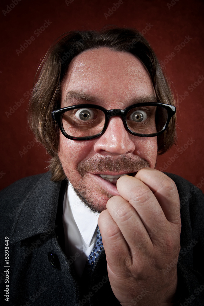 Puzzled Man with Glasses Puzzled Man with Glasses