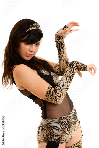 young woman dancing modern dance