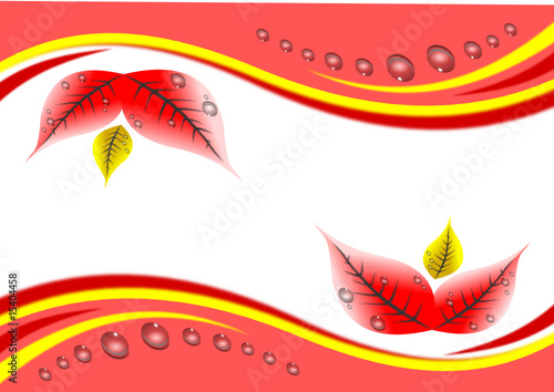 Regentropfen mit Ornamenten