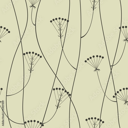 Seamless pattern with floral elements