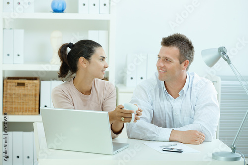 Couple working at home