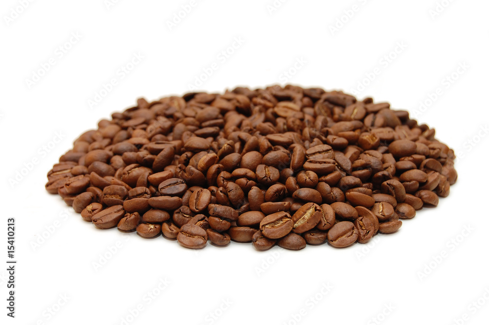 hill of coffee grains over white hill of coffee grains over white