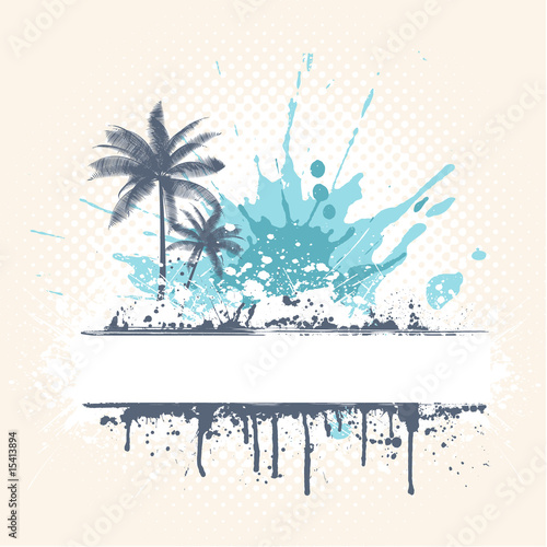 Grunge palm tree background