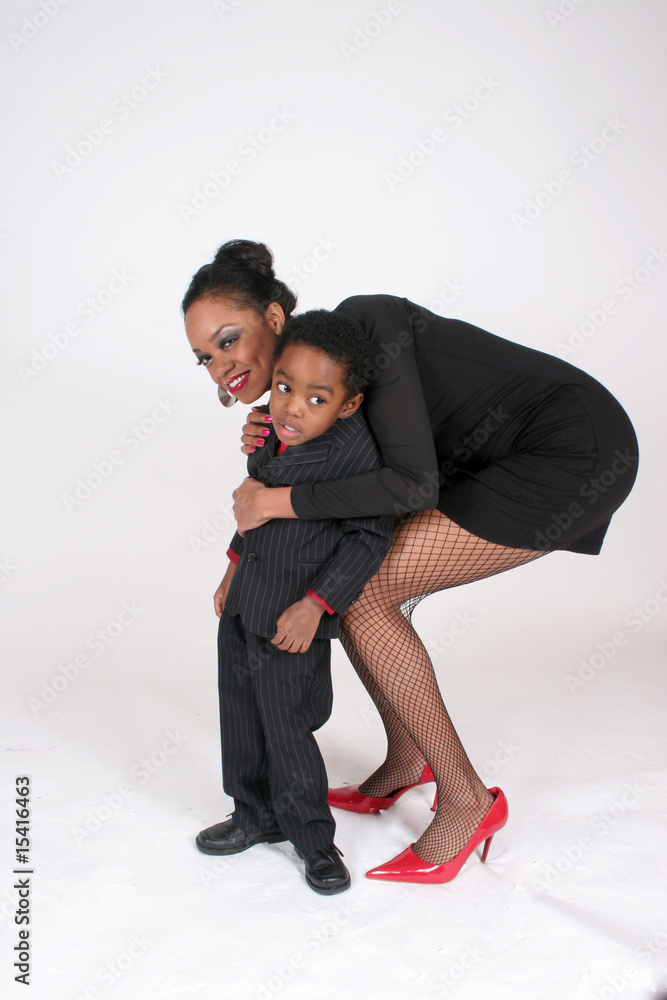 Mother hugging her son Mother hugging her son