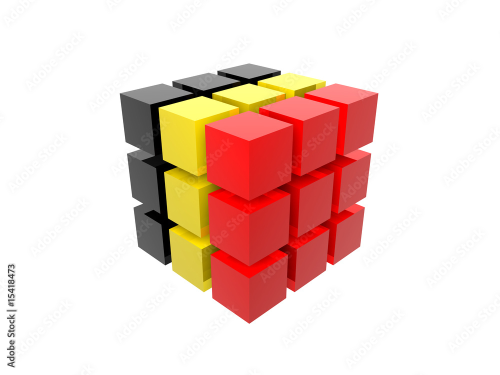 Fototapeta premium Würfelflagge Belgien