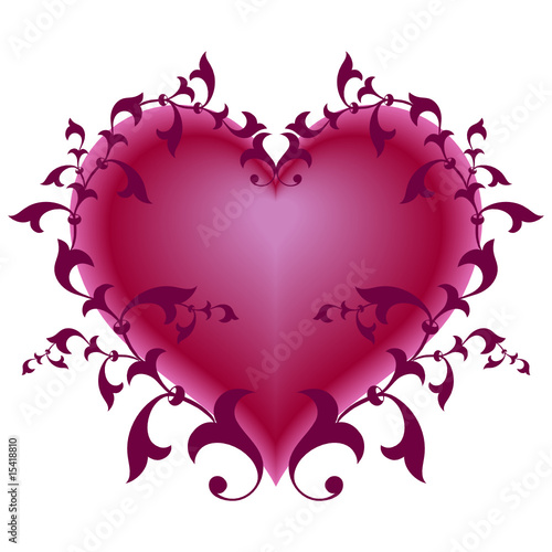 Herz mit floralem Ornament