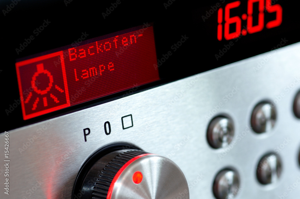 Backofen mit Anzeige Backofenlampe Backofen mit Anzeige Backofenlampe