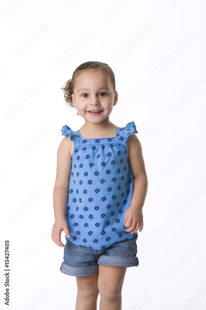 Little girl is running towards the camera Little girl is running towards the camera