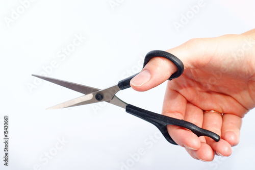 scissors in hand