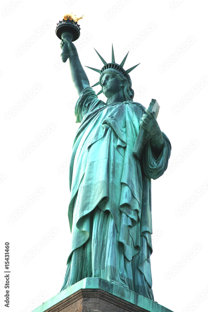 Fototapeta premium NY Statue of Liberty isolated on white