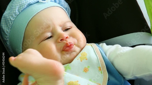 Feeding procedure of a baby girl