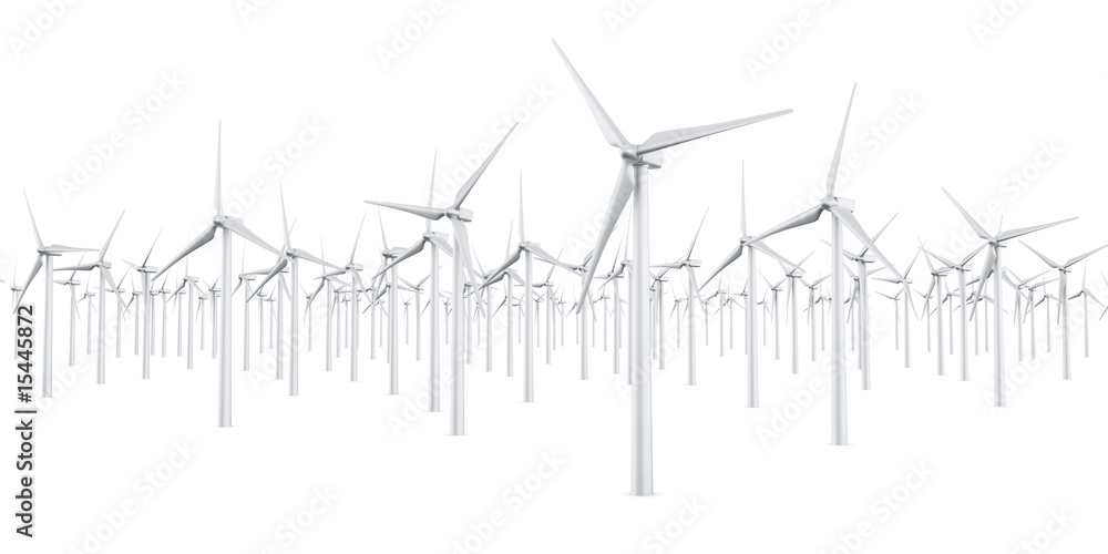Obraz premium Isolated wind turbines