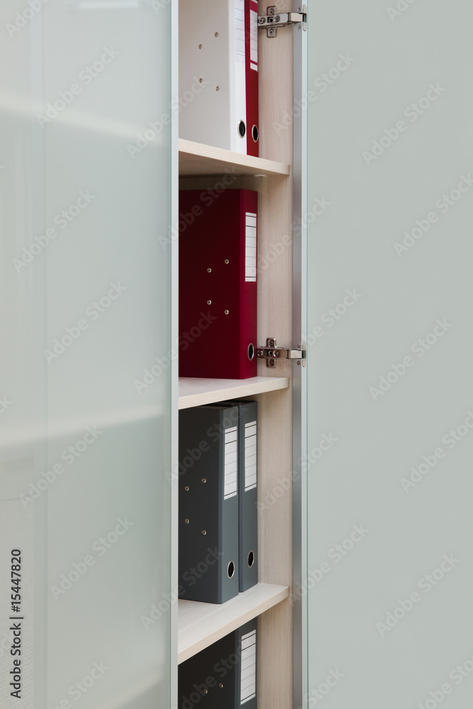bookcase with folders bookcase with folders