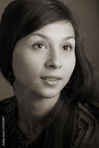 Close-up portrait of a beautiful woman