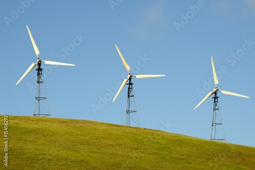 A group of windmills on Altamont Pass, California, USA