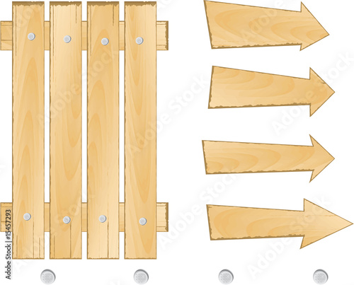 set of wooden sign