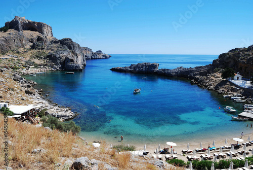 Saint Paul's Bay on Rhodes island, Greece photo