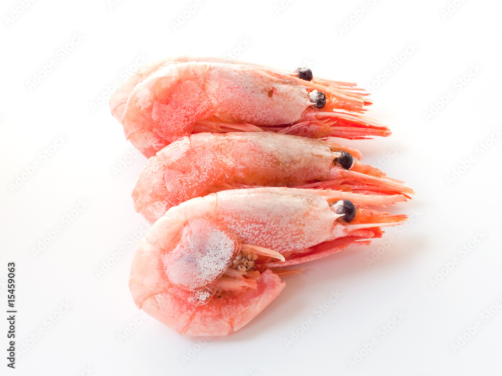 Boiled shrimp.