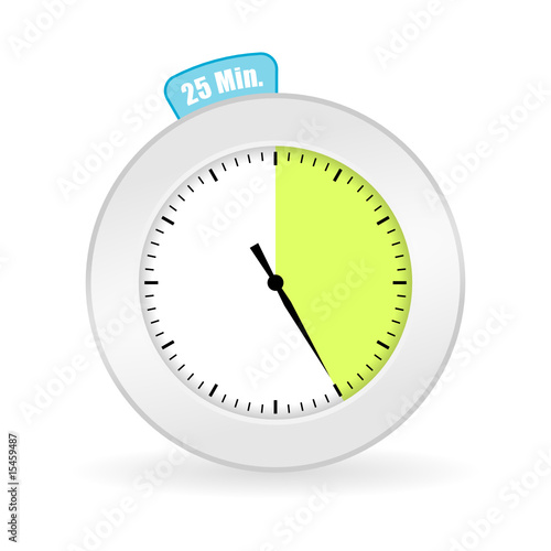 uhr mit 25 minuten