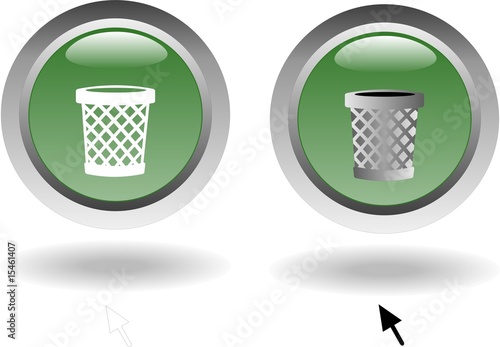 bouton cliquable 2 positions corbeille