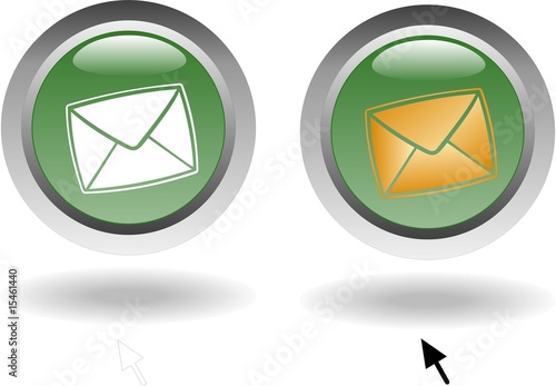 bouton cliquable 2 positions enveloppe