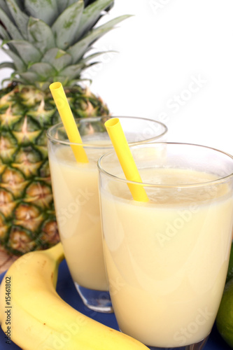Fresh fruity milkshake