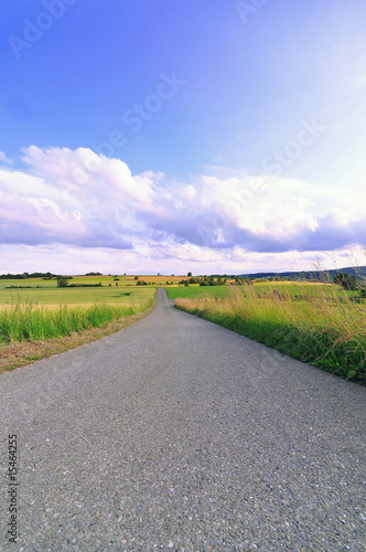 A country road on the heights of the swabian alb