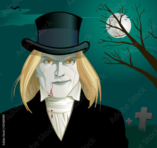 Gothic Vampire with Top Hat