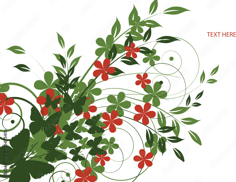Abstract flowers background with place for your text