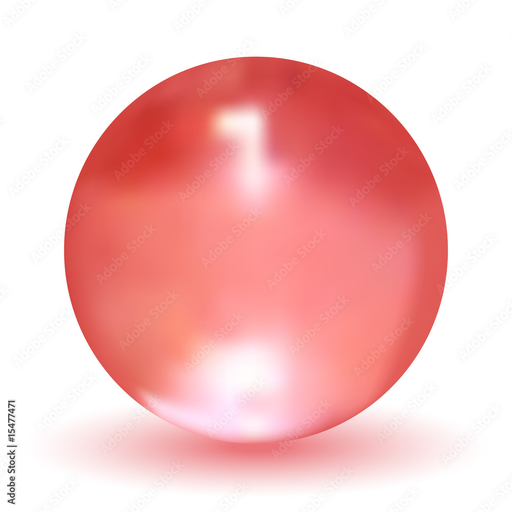 Vector Crystal Red Ball